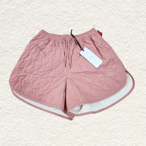 Varley Blush Quilted Athletic Shorts